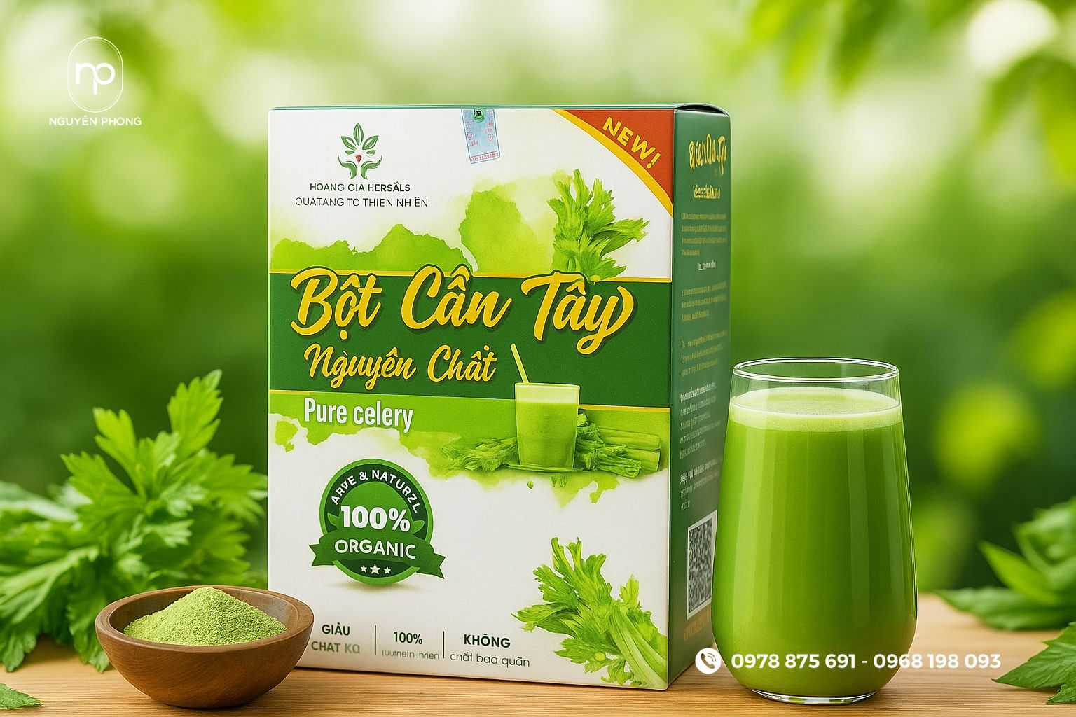 In hộp đựng bột rau cần tây chuyên nghiệp, thu hút khách hàng
